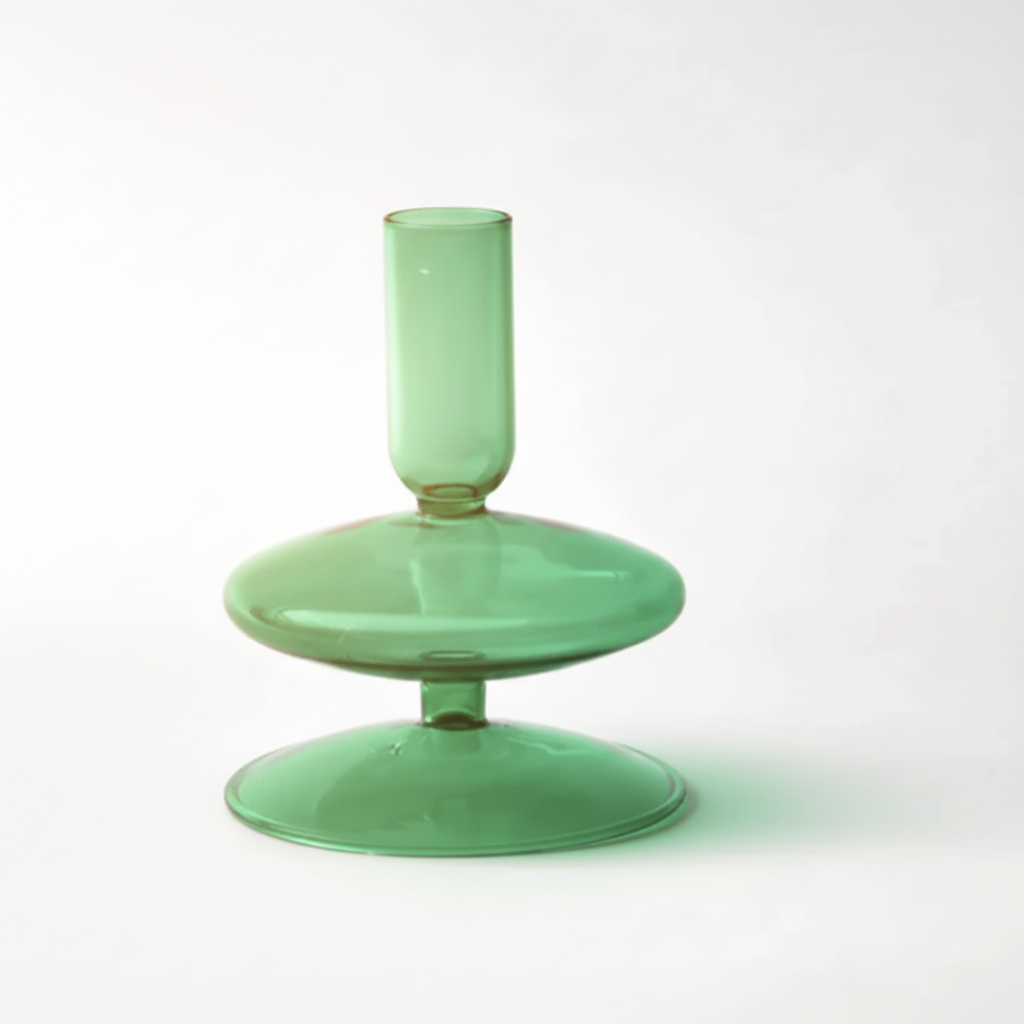 Colored Glass Candlestick Living Room And Wine Cabinet Decorations Ornaments