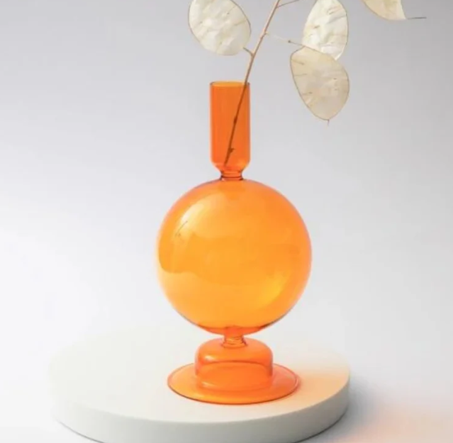 Colored Glass Candlestick Living Room And Wine Cabinet Decorations Ornaments