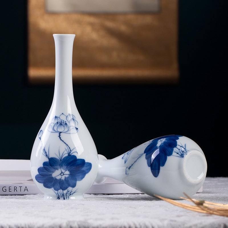 Hand-Painted Retro Ceramic Small Vase Mini Living Room Decorations