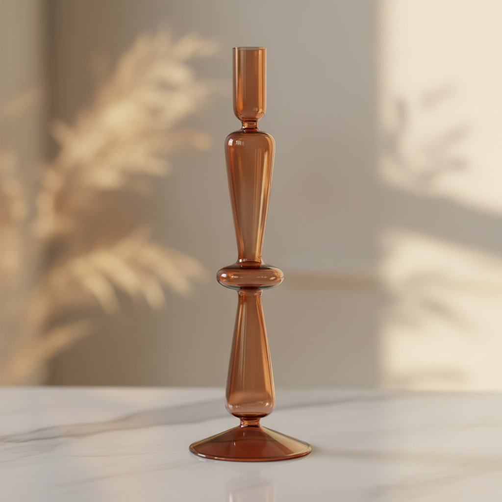 Colored Glass Candlestick Living Room And Wine Cabinet Decorations Ornaments