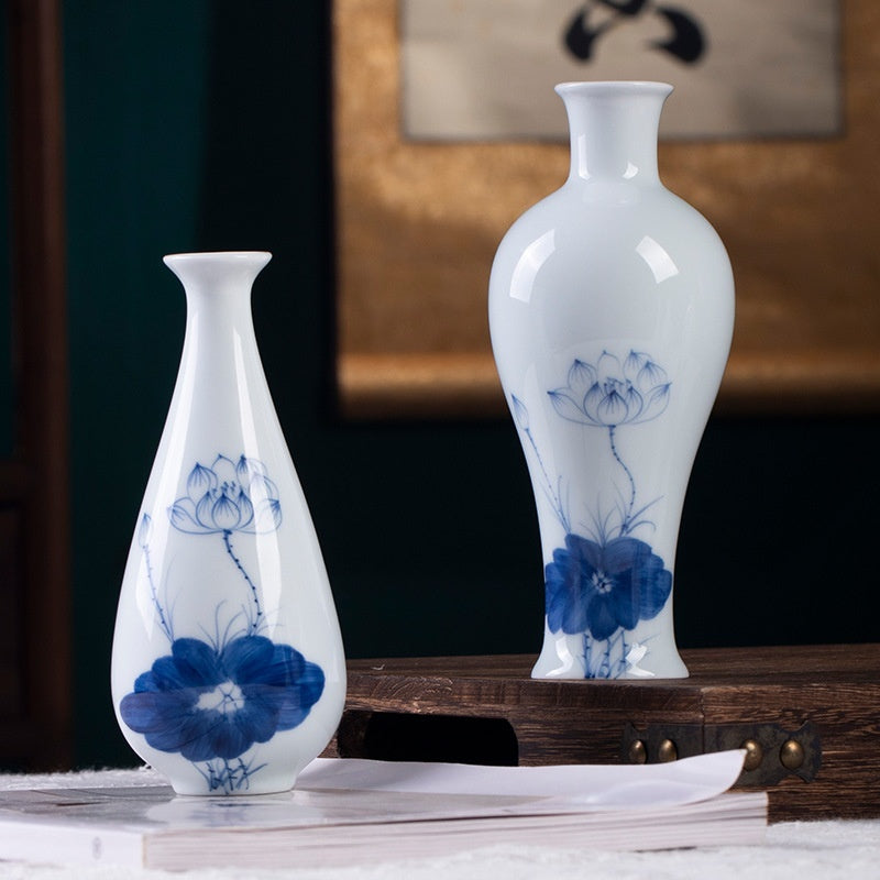 Hand-Painted Retro Ceramic Small Vase Mini Living Room Decorations