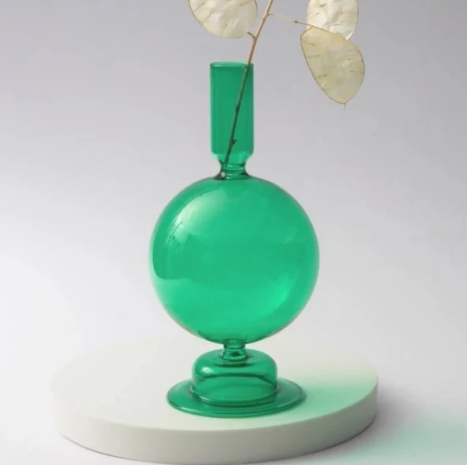 Colored Glass Candlestick Living Room And Wine Cabinet Decorations Ornaments