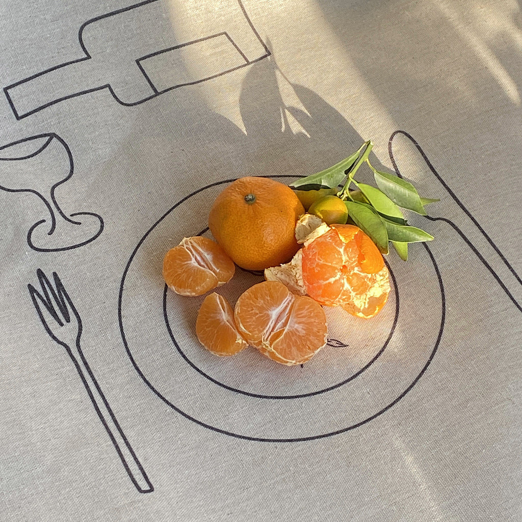 Creative Tablecloth Ins Style Personalized Line Drawing Tablecloth