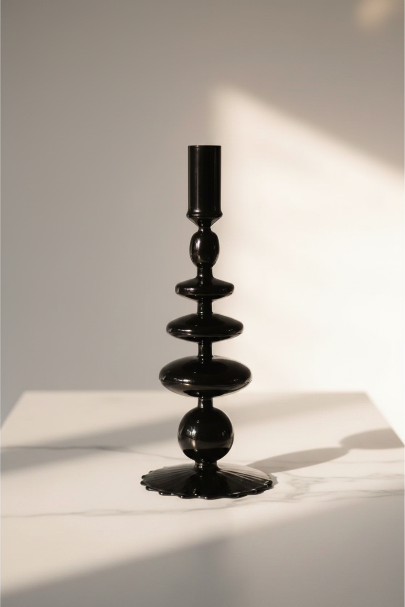 Colored Glass Candlestick Living Room And Wine Cabinet Decorations Ornaments